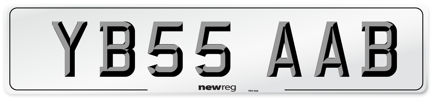 YB55 AAB Number Plate from New Reg